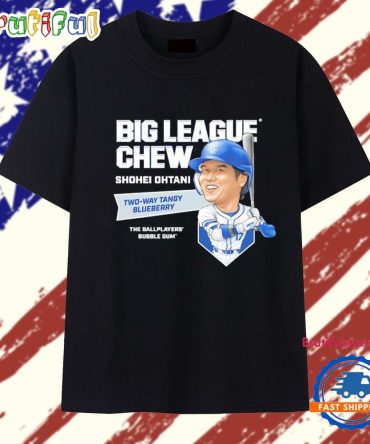 Big League Chew Shohei Ohtani Two-Way Tangy Blueberry The Ballplayers Bubble Gum T Shirt