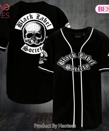 Black Label Society Skull Baseball Jersey - Premium Gothic Style Tee For Rock Fans
