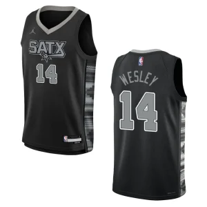 2022-23 San Antonio Spurs Youth Statement Edition Blake Wesley Black Jersey - Alzaintravels