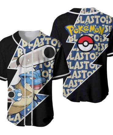 Blastoise Pokémon Baseball Jersey - Cool Fan Apparel For Gamers & Collectors