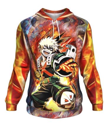 My Hero Academia Blazing Bakugo 3D All Over Print Hoodie