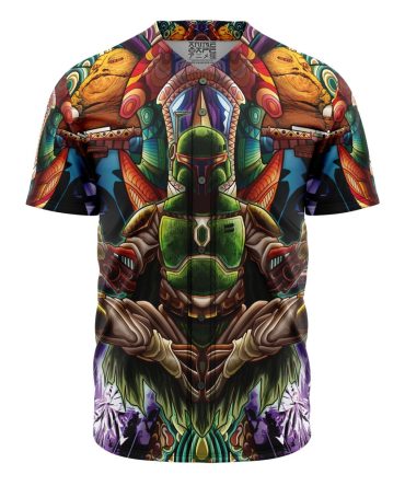 Trippy Boba Fett Star Wars Baseball Jersey Without Piping