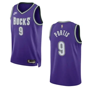 Milwaukee Bucks 2022-23 Classic Edition Bobby Portis Purple Jersey Swingman - Alzaintravels