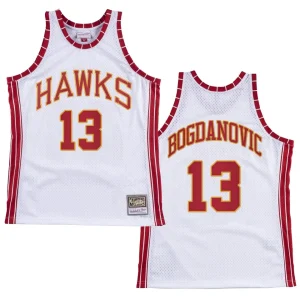 Atlanta Hawks Bogdan Bogdanovic Hardwood Classics Jersey Retro White - Alzaintravels