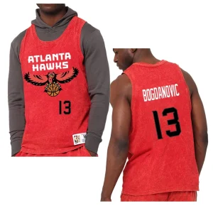 Bogdan Bogdanovic Atlanta Hawks Quintessential Worn Out Tank Top Jersey Red - Alzaintravels