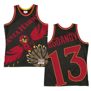 Hawks Bogdan Bogdanovic Big Face 2.0 Swingman Jersey Black - Alzaintravels