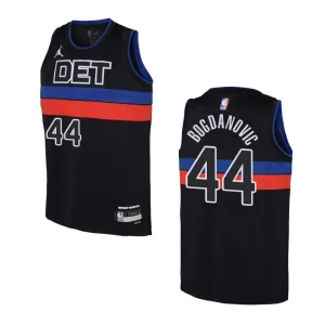 Detroit Pistons 2022-23 Statement Edition Youth Bojan Bogdanovic Black Jersey - Alzaintravels
