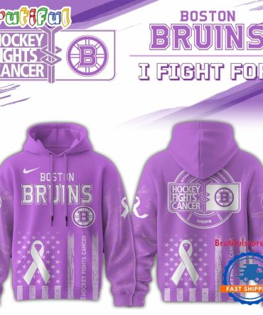 Boston Bruins 2025 Nhl Hockey Fights Cancer Limited Edition Hoodie Shirt
