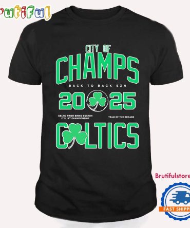 Boston Celtics City Of Champs Back To Back 2025 T Shirt