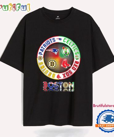 Boston Patriots Celtics Red Sox Bruins Logo T Shirt
