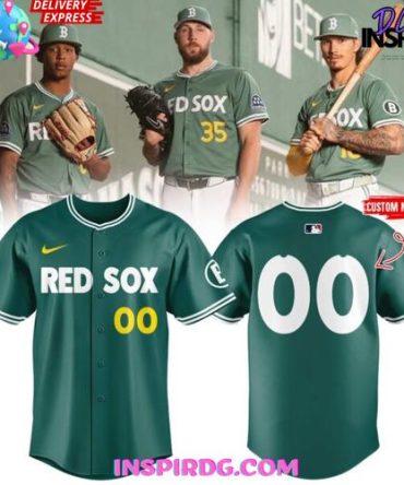 Custom Green Red Sox Jersey - Personalized Name & Number, Fast Delivery!