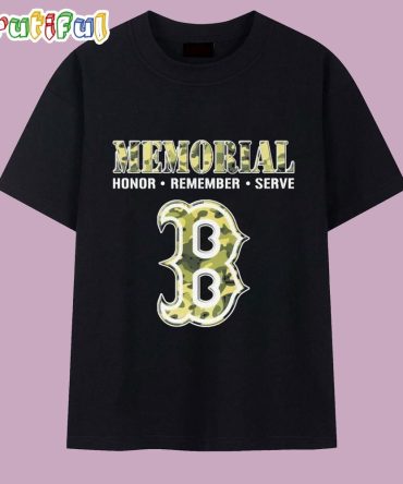 Boston Red Sox Memorial Honor-Remember-Serve T Shirt