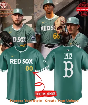 Custom Red Sox Baseball Jersey - Personalized Team Gear With Your Number & Name - Fast Shipping!
