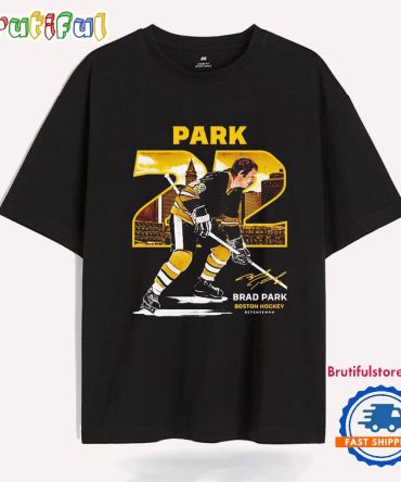 Brad Park Boston Hockey Throwback Signature T Shirt