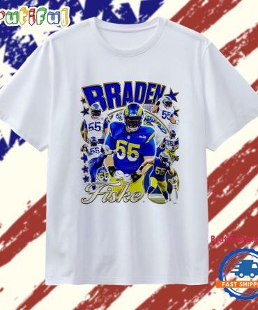Braden Fiske #55 Los Angeles Rams Graphic T Shirt
