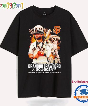 Brandon Crawford X Mlb San Francisco Giants 2011-2024 Thank You For The Memories T Shirt