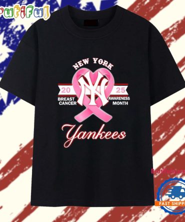 Breast Cancer Awareness Month 2025 New York Yankees Logo T Shirt