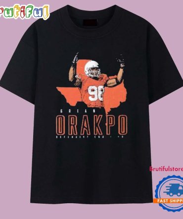 Brian Orakpo Defensive End Texas Longhorns Map T Shirt