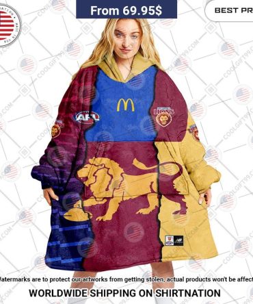Brisbane Lions Mix Hoodie Blanket