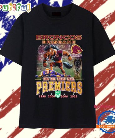 Broncos Brisbane 2025 Nrl Grand Final Premiers 2025 Vintage T Shirt