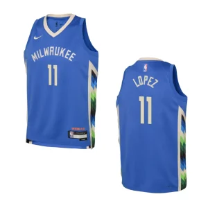 Youth Milwaukee Bucks 2022-23 City Edition Brook Lopez Royal Jersey - Alzaintravels