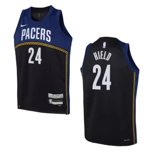 Indiana Pacers 2022-23 City Edition Youth Buddy Hield Navy Jersey - Alzaintravels