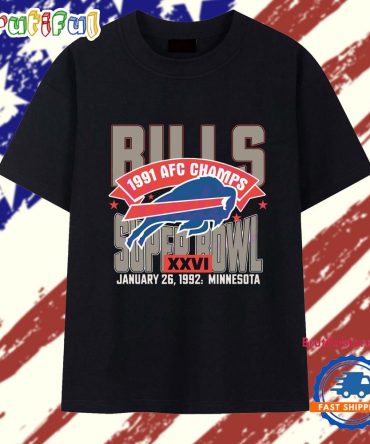 Buffalo Bills 1991 Afc Champs Super Bowl Xxvi Minnesota T Shirt
