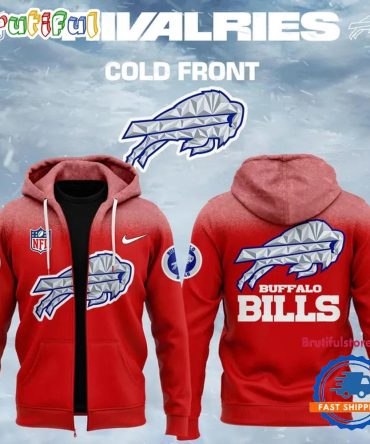 Buffalo Bills 2025-2026 Rivalries Cold Front Red Zipper Hoodie