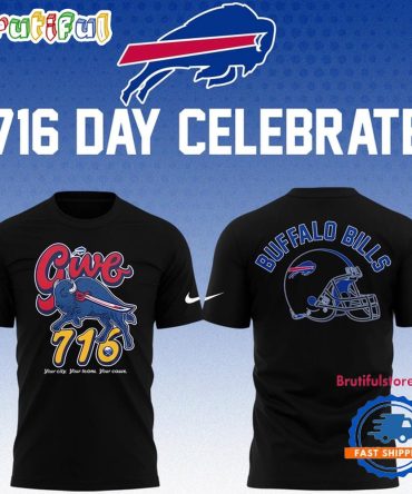 Buffalo Bills 716 Day Celebration Black T Shirt