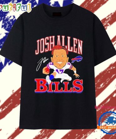 Buffalo Bills Josh Allen Caricature Signature 2025 T Shirt