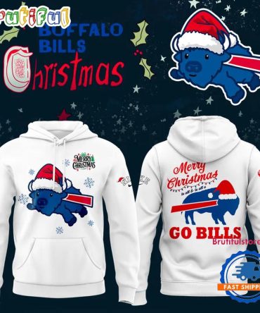 Buffalo Bills Merry Christmas 2025 White Hoodie Shirt