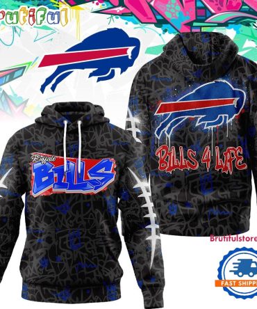 Buffalo Bills Nfl Special Graffiti My Team 4 Life All Over Print Hoodie Shirt