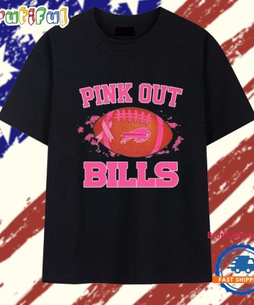 Buffalo Bills Pink Out Logo 2025 T Shirt