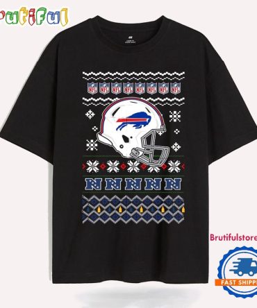 Buffalo Bills Football Logo Team Helmet Merry Chritmas 2024 T Shirt