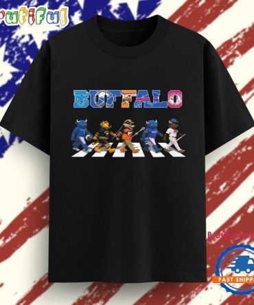 Buffalo Mascots Sports Teams Abbey Road T Shirt