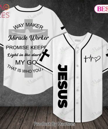 Christian Baseball Jersey - Inspirational Jesus Design With Cross & Quotes - Unisex Faith Apparel