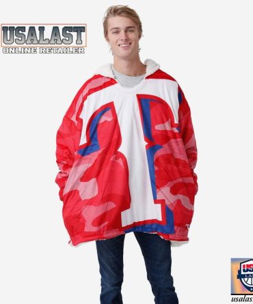 Texas Rangers Camouflage Blanket Hoodie Hoodie Blanket