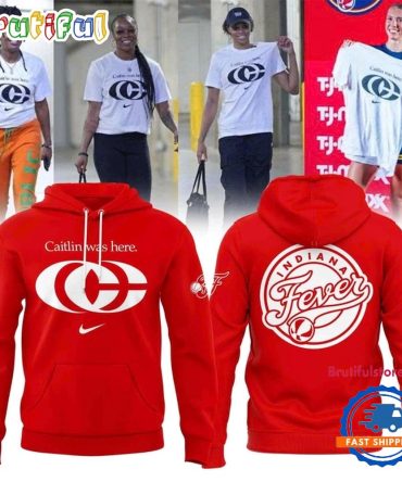 Caitlin Clark Wnba Caitlin Was Here 2025 Red Hoodie