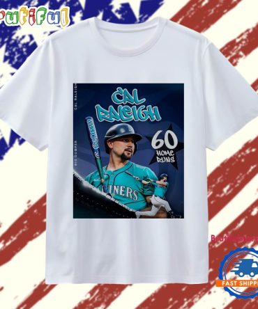 Cal Raleigh 60 Home Runs 2025 Al West Seattle Mariners Baseball T Shirt