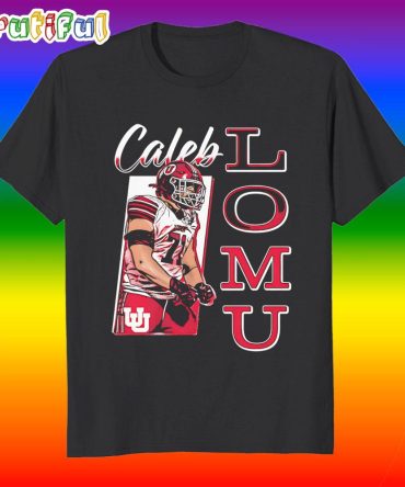 Caleb Lomu Utah Utes Graphic Cartoon T Shirt