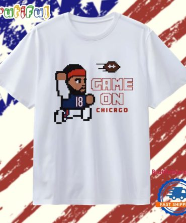 Caleb Williams Game On Chicago Bears 8 Bit T Shirt
