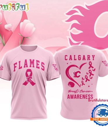 Calgary Flames 2025 Nhl Pink Breast Cancer Awareness All Over Print Shirt