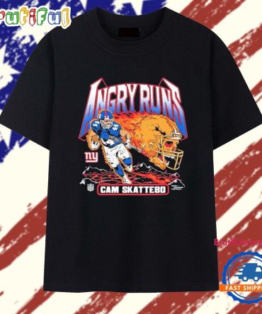Cam Skattebo New York Giants Angry Runs Player 2025 T Shirt