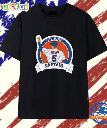 Captain David Wright 07 19 25 New York Mets Player Graphic T Shirt