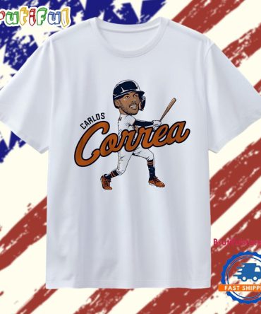 Carlos Correa Houston Astros Slugger Swing Caricature T Shirt