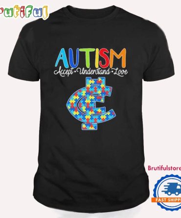 Carlton Blues Football Club Autism Accept Understand Love T Shirt