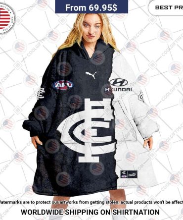 Carlton Blues Mix Hoodie Blanket