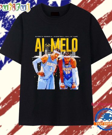 Carmelo Anthony And Allen Iverson Naismith Memorial Basketball Hall Of Fame T Shirt