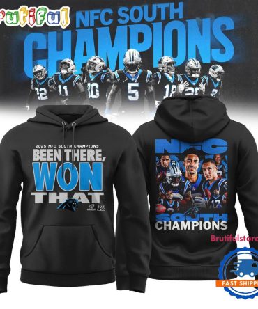 Carolina Panthers 2025 Nfc South Division Champions All Team Hoodie
