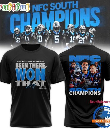 Carolina Panthers 2025 Nfc South Division Champions All Team T Shirt